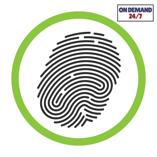 Fingerprinting Badge - On Demand 24/7